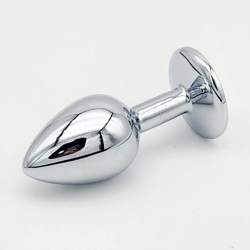 Blue Jeweled Metal Anal Plug Set